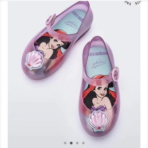 Mini Melissa Purple Kids Sandals with Ariel Design